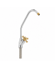 Wellon Premium RO Faucet with Gold Cross Handle | High Arc Drinking Water Tap | Chrome Finish | Countertop Mount | For RO & Water Purifier